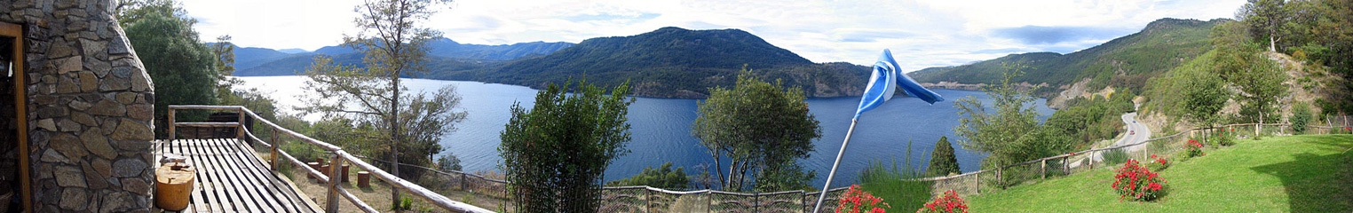 Panorámica 180º Lago Lácar desde Paihuén (Guillermo Tosi)